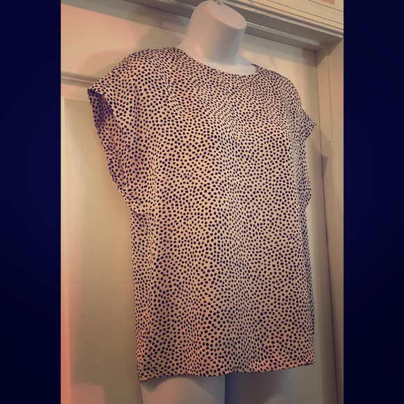 Pale Peach Polka Dot Blouse - Picture 1 of 4